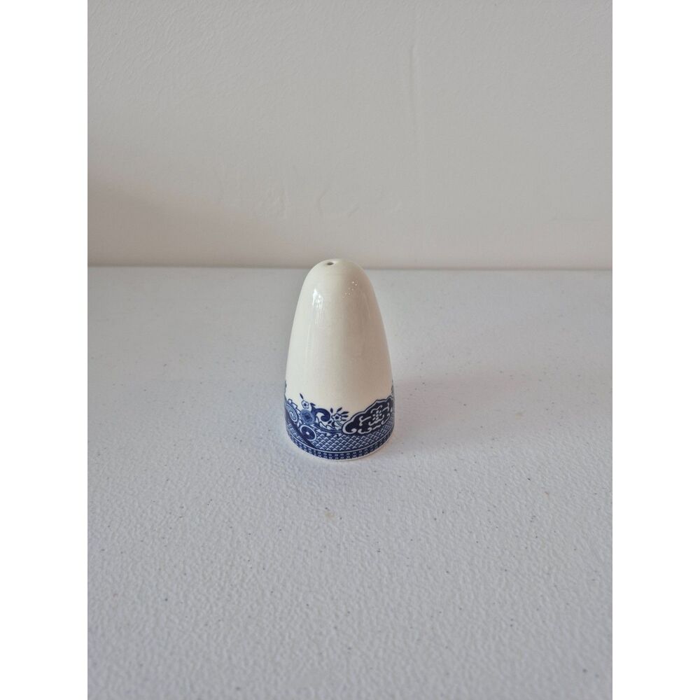 Replacement Blue Willow Salt and Pepper Shaker Georgian Cone Single Shaker